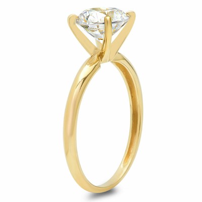 Pre-owned Pucci 0.50 Ct Brilliant Round Cut Solitaire Engagement Ring Prong Set 14k Yellow Gold In White/colorless