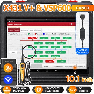 2024 LAUNCH X431 PRO3S+ V+ Elite Car OBD Scanner Diagnostic Tool Key Coding TPMS