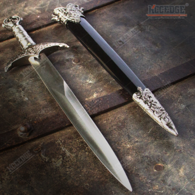13" Medieval Crusader Serpent Dagger Full Metal Handle Stainless Steel Blade