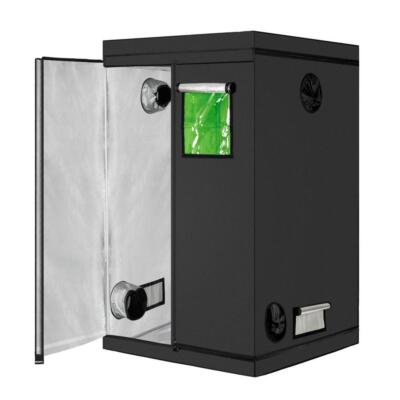 48"x 48"x 80" Hydroponic Grow Tent High-Refective 600D Mylar Room Plant Grow Hut
