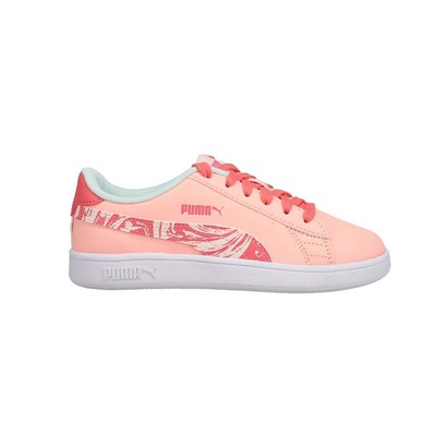 

Кроссовки Puma Smash V2 Lace Up Youth Girls Size  M Повседневная обувь 385454-02, Розовый, Puma Smash V2 Lace Up Youth
