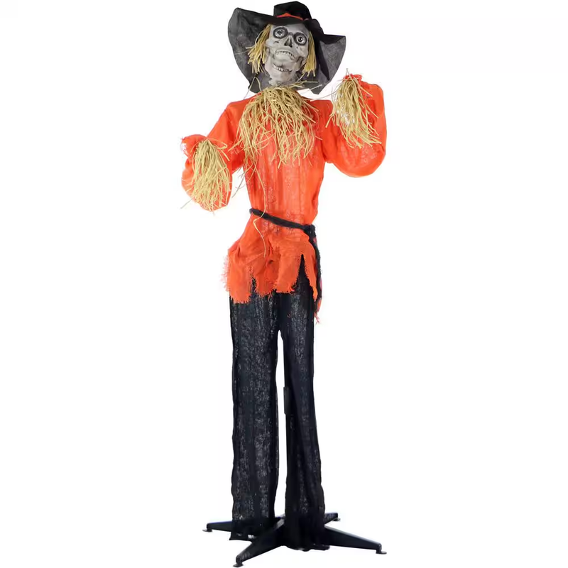 5 Ft. Animatronic Skeleton Scarecrow Halloween Prop