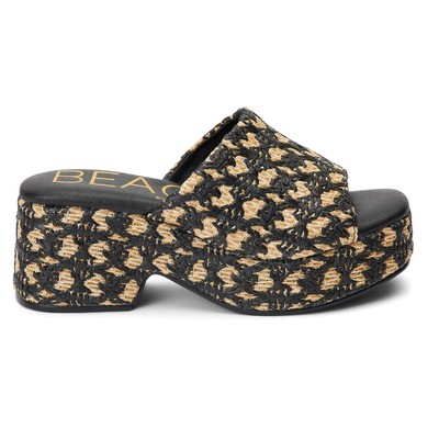 BEACH by Matisse Cruz Block Heels Platform  Womens Black Casual Sandals CRUZ-968