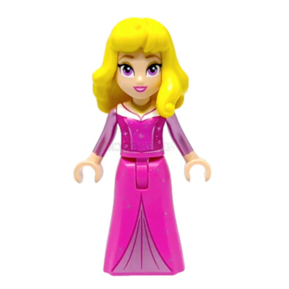 Aurora - Dark Pink Dress, Metallic Pink Sleeves, Gold…