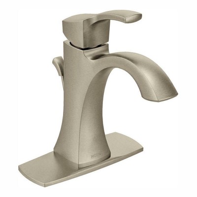 MOEN Voss Bathroom Faucet High Arc Single Handle Aerated Flow Brushed Nickel
