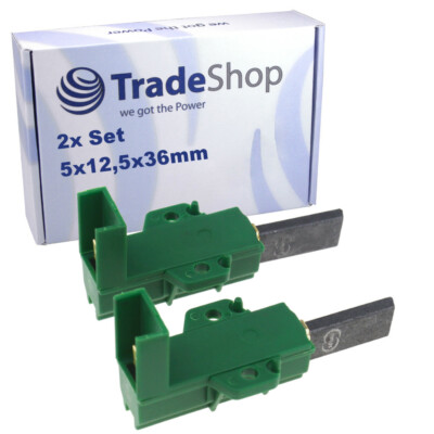 2x Motorkohlen Kohlebürsten 5x12,5x36mm Halter für Beko BEKOANKA1600 DDWME8227B