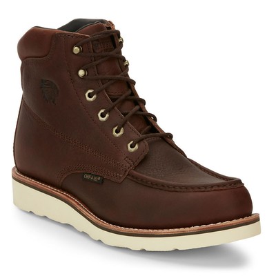 Мужские ботинки Chippewa Boot Edge Walker 6 дюймов WP Moc Toe 9 D(M) США — коричневый/бриар