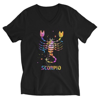 Scorpio Water Color Zodiac Sign Astrology Astrological Gift V-Neck