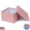 Square Gift Boxes with Lids Set of 4 Pink Gift Box Assorted Sizes Nesting Gift Boxes for Presents Birthday Bridesmaid Wedding Valentines Christmas Party Favor Boxes