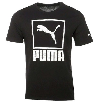 

Puma Box Graphic Crew Neck Футболка с коротким рукавом Мужская размер  Повседневные топы 848616, Черный, Puma Box Graphic Crew Neck Short Sleeve T-Shirt