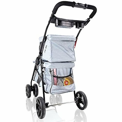 Ibiyaya 4 Wheel Double Pet Stroller For Dogs And Cats, Great Twin Multiple Pet