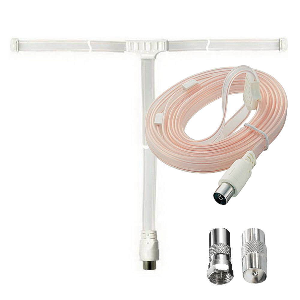 Digitale DAB+ Wurfantenne, Radio-Antenne, Zimmerantenne, 1,8m,  mit Adaptern
