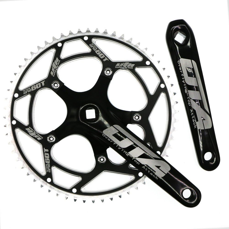 Single Speed Crankset Set 60T 170Mm Crankarms 130 BCD Fixie Crankset for Single