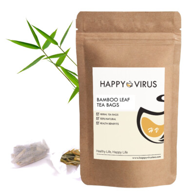 Happy Virus Natural Dried Bamboo Leaf Tea Bags Loose Leaf Tea 0.98oz