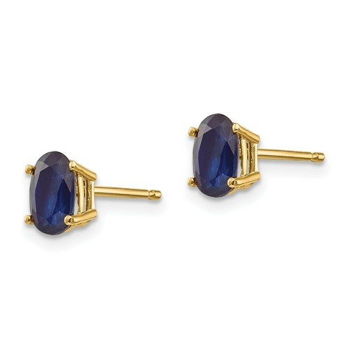 Pre-owned Goldia 14k Sapphire Earrings - September In Yellow