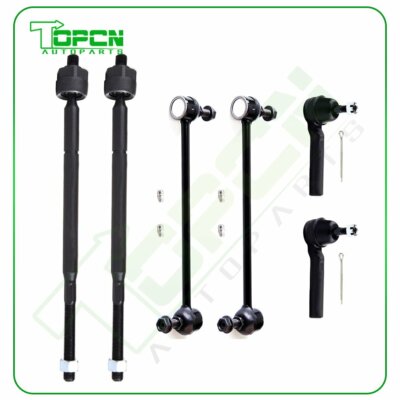 For Dodge Grand Caravan 6PCS Front Inner Outer Tie Rods Sway Bar Links Kit