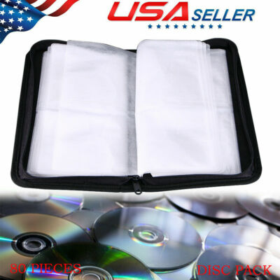 BEST 80 Disk CD DVD DJ VCD PU Wallet Storage Organizer Album Disc Holder Case US