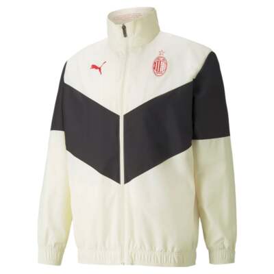 

Puma Ac Milan Prematch Водолазка с полной молнией Мужские Off White Coats Куртки O, Puma Ac Milan Prematch Turtleneck Full Zip Jacket