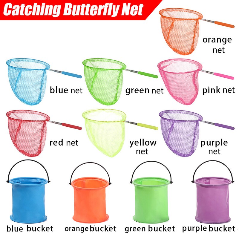Catch Tadpole Fish Bucket Insect Cage Bug Catching Net Butterfly Dragonfly Net