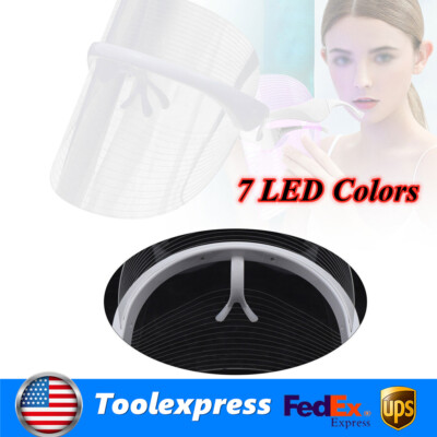 LED Light Photon Face Mask Rejuvenation Facial Therapy Anti-Age Wrinkle 7 Colors