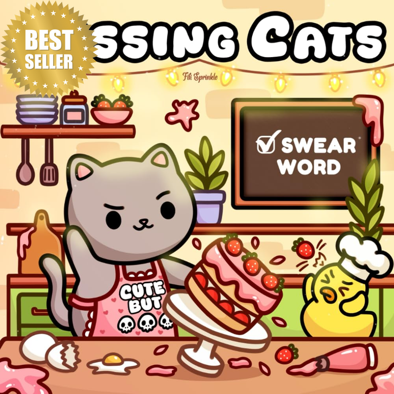Cussing Cats: Bold and Easy Swear Word Coloring Book for Adults and Teens Featur