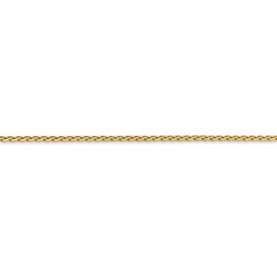 Pre-owned Superdealsforeverything Real 14kt Yellow Gold 1.5mm Parisian Diamond Cut Wheat Chain Bracelet; 7 Inch