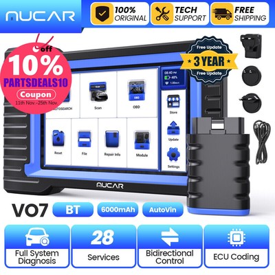 MUCAR VO7 Bidirectional Scanner All System Car Diagnostic Scan Tool Key Code 