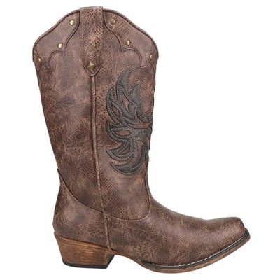 

Roper Amelia Tall Snip Toe Cowboy Womens Size 9.5 M Casual Boots 09-021-1566-27, Коричневый, Roper Amelia Tall Snip Toe Cowboy