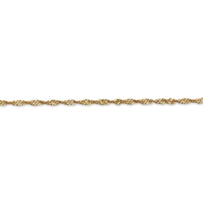 Pre-owned Superdealsforeverything Real 14kt Yellow Gold 24 Inch 2mm Singapore With Lobster Clasp Chain; 24 Inch