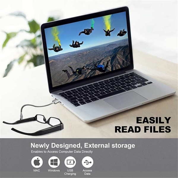 64GB 1080P Video Camera Recorder Camera Glasses Mini DVR Sports Running Eyeglass - Image 8