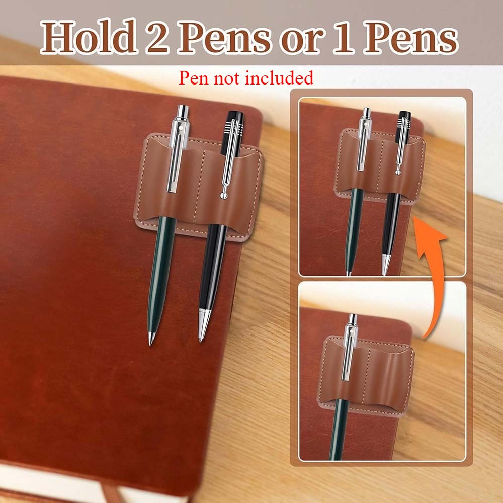 Minimalist PU Leather Pen Holder for Notebooks - Perfect Office Stationery Gift