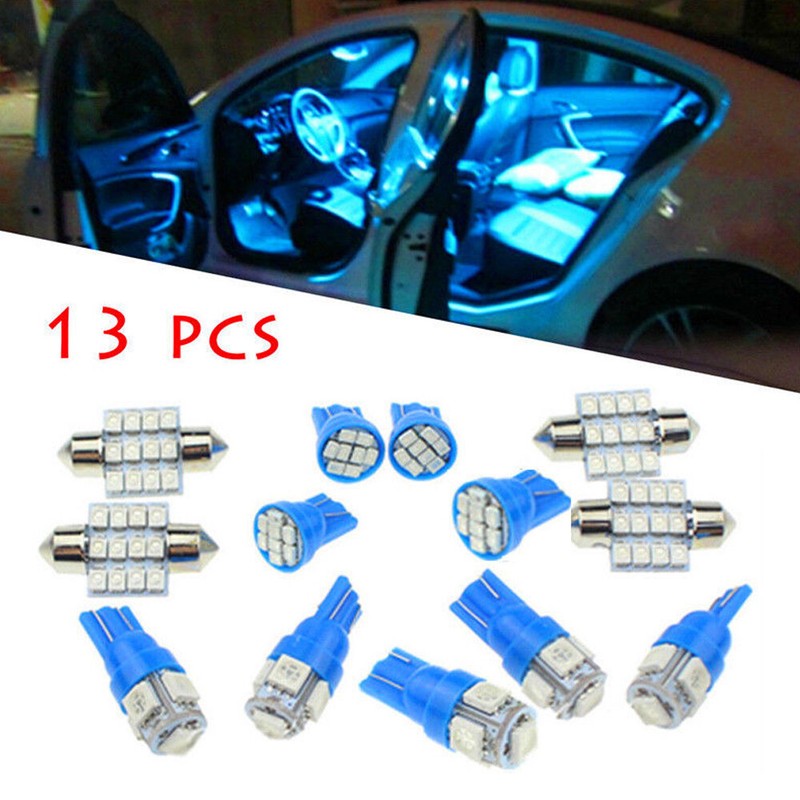 Details About 13x Auto Car Accessories Interior Led Lights For Dome License Plate Lamp 12v Kit