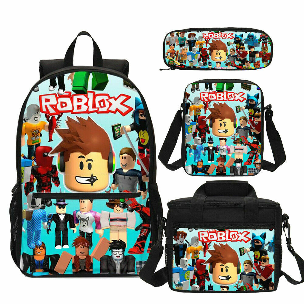 Roblox Kids Backpack School Bag Set Game Boys Lunch Bag Pencil Case Lot Gift Ebay - roblox lunch box august series lunch bag and 50 similar items