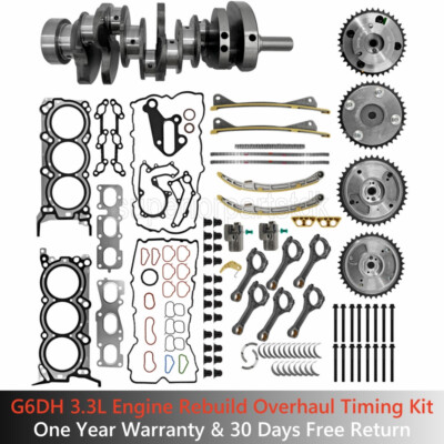 G6DH 3.3L Engine Rebuild Overhaul Timing Kit For Hyundai Santa Fe Kia Sorento