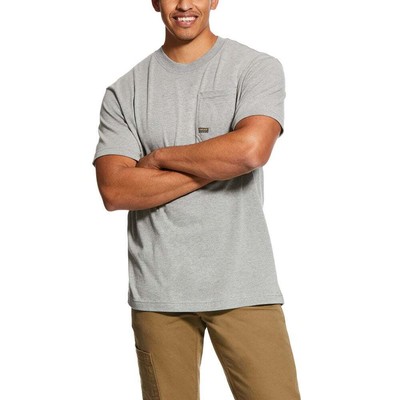 

Ariat Rebar Хлопок Strong American Grit Круглый вырез Короткий рукав TShirt Мужские размеры, Grey, Ariat Rebar Cotton Strong American Grit Crew Neck Short Sleeve TS