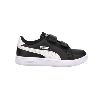 

Повседневная обувь Puma Smash V2 Slip On Youth Boys Black Sneakers 365173-03, Черный, Puma Smash V2 Slip On Youth