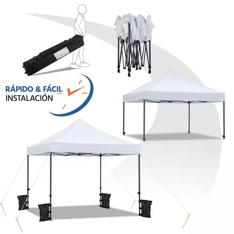 10 Ft. X 10 Ft. Heavy-Duty Commercial Instant Pop-Up Canopy Tent Waterproof