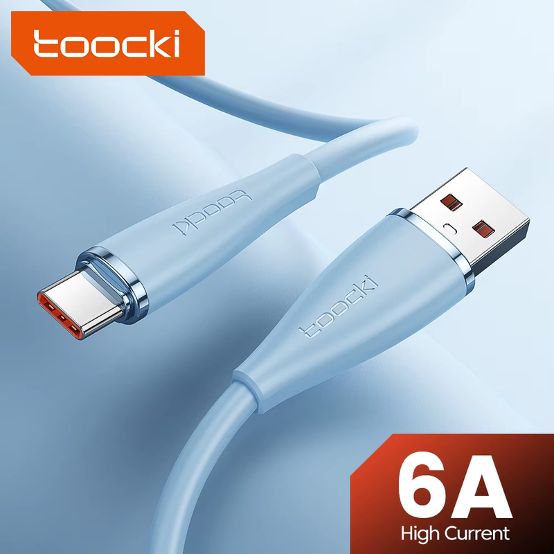 X35 Silicone USB Type C Cable 6A Fast Charging for Huawei Honor Xiaomi Smasung P