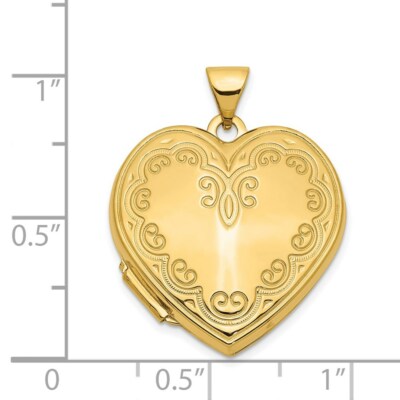 Pre-owned Skyjewelers Real 14k Yellow Gold Heart Locket; Women & Men