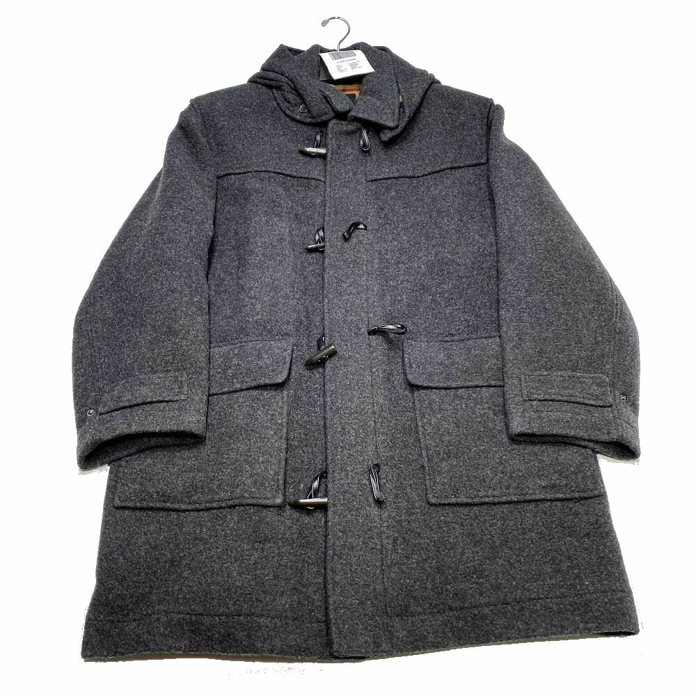Pre-owned Jos. A. Bank Jos A Bank Wool Duffle Coat Xl Charcoal Work Dress Plaid Warm Mens $695 In Gray