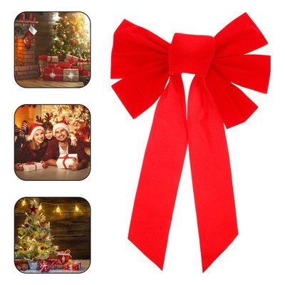 4 Pcs Christmas Tree Topper Bow Bows Hanging Decor
