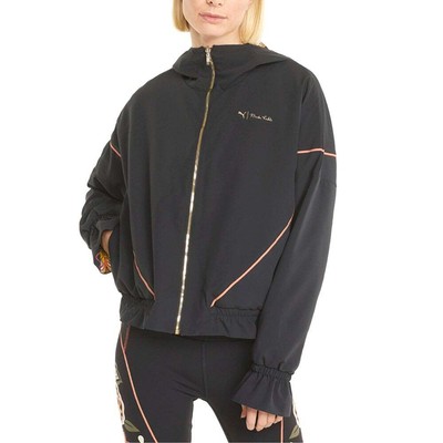 

Puma Kahlo X Reversible Floral FullZip Jacket Womens Black Casual Athletic Outer, Черный, Puma Kahlo X Reversible Floral FullZip Jacket