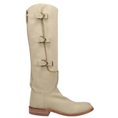 

Женские бежевые классические сапоги Lucchese Nina с круглым носком BL8500, Бежевый, Lucchese Nina Round Toe Riding