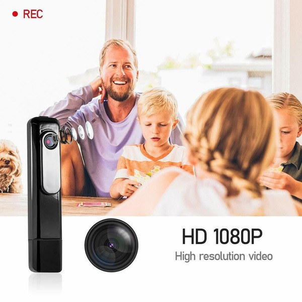 Family enjoying time indoors, HD 1080P camera advertisement.