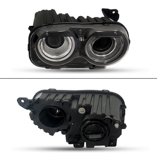 Pair LED Headlights Halogen Head lamps Projector for 2015-2023 Dodge Challenger