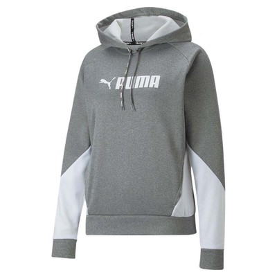 

Puma Fit Tech Knit Logo Pullover Hoodie Женская серая повседневная спортивная верхняя одежда 52, Grey, Puma Fit Tech Knit Logo Pullover Hoodie
