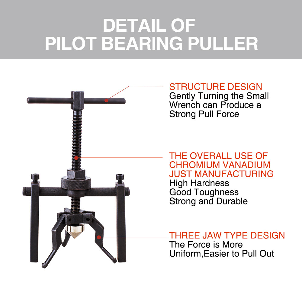 Pilot Bearing Puller 3 Jaws Bushing Gear Extractor Motorcycle Remover