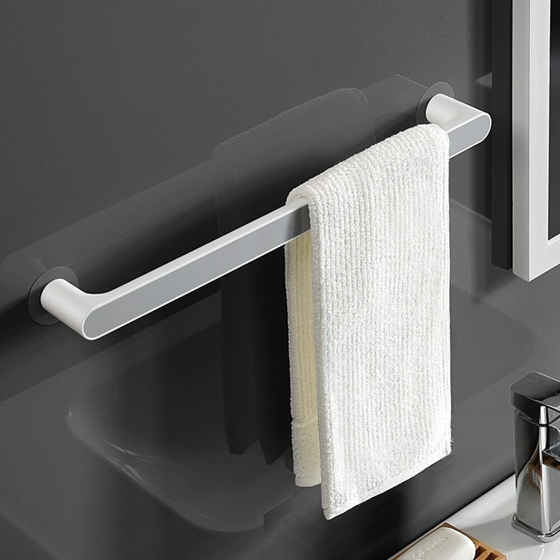 Self-adhesive Towel Holder Rack Wall Mounted Towel Hanger Bathroom Towel Rack UK