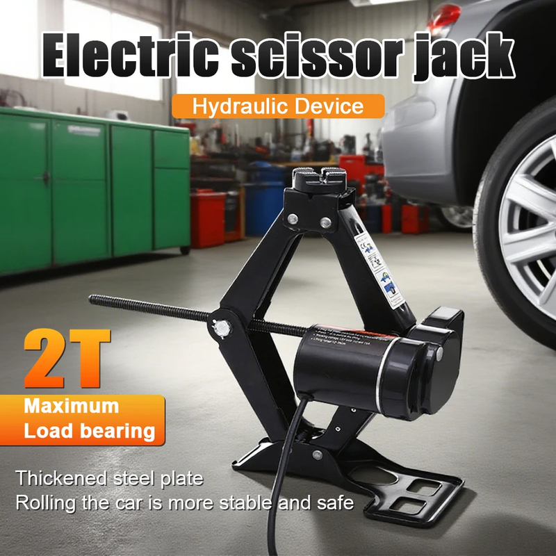 Electric Jack Set 12V Portable Car Jack Equipment Scissor Jack Heavy-Duty Electr