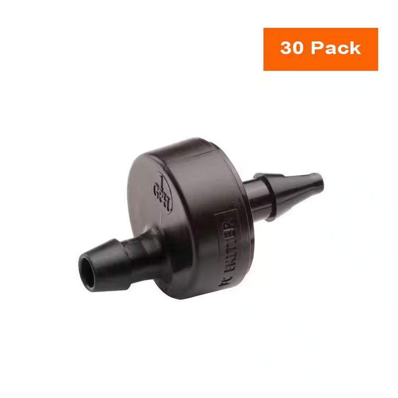 Drip Irrigation Emitters 1 GPH 30 Pack Pressure Compensating Spot Watering